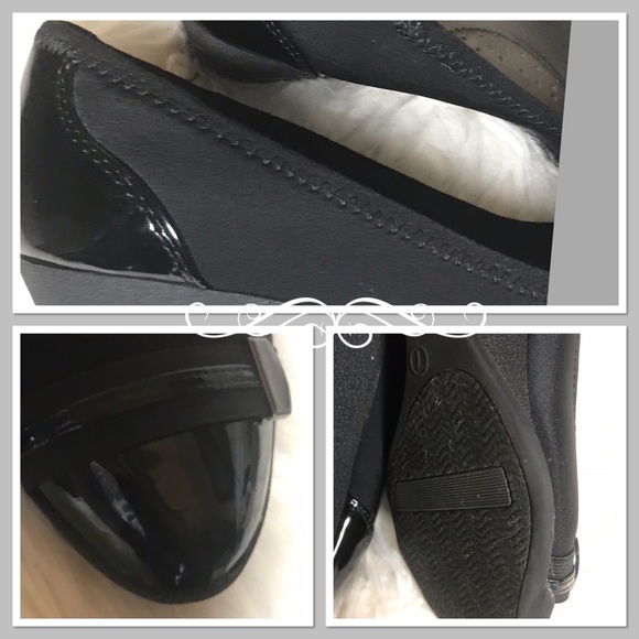 Black Wedge patent-leather, poly shoes. - Picture 6 of 6